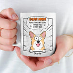 Custom Name Dog Mother's Day Gifts for Mom - Personalized Mugs