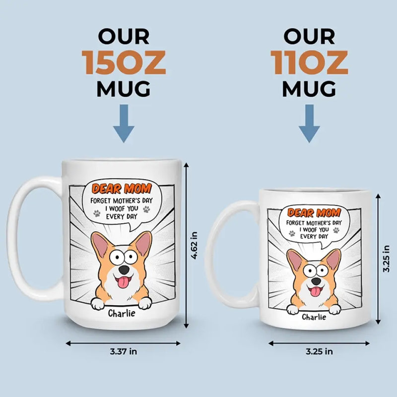 Custom Name Dog Mother's Day Gifts for Mom - Personalized Mugs