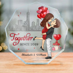 Custom Name Anniversary Gifts for Couples - Personalized Shaped Acrylic Plaque