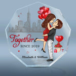 Custom Name Anniversary Gifts for Couples - Personalized Shaped Acrylic Plaque