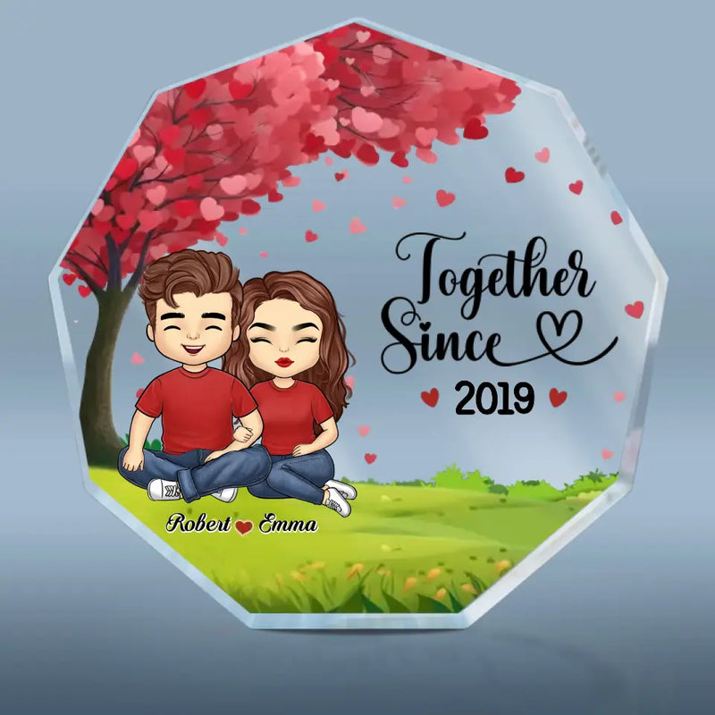 Custom Name Couple Anniversary Gifts - Personalized Shaped Acrylic Plaque