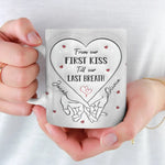 Custom Name First Kiss Couple Gifts - Personalized Mugs