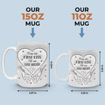 Custom Name First Kiss Couple Gifts - Personalized Mugs