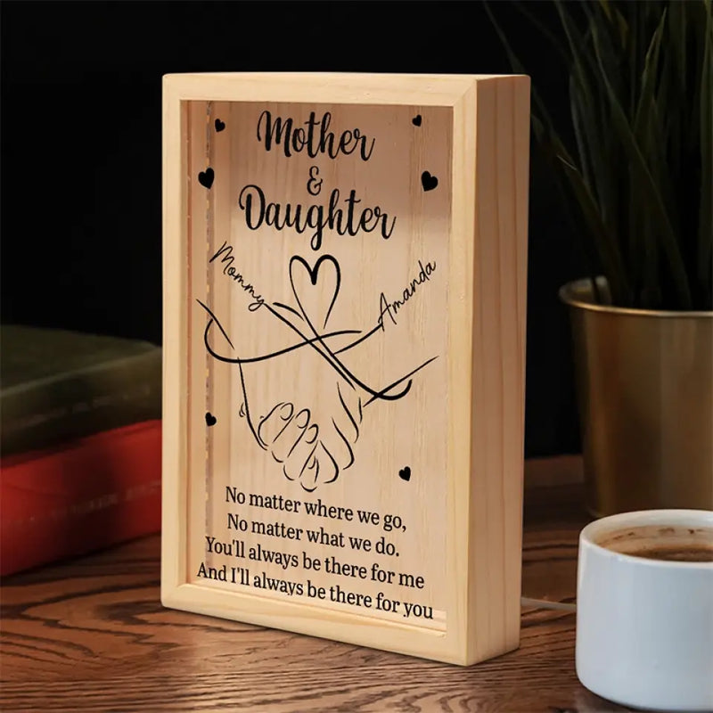 Custom Name Mother Daughter Gifts - Personalized Frame Light Box