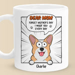 Custom Name Dog Mother's Day Gifts for Mom - Personalized Mugs