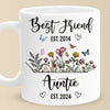From Bestie To Auntie - Bestie Personalized Custom Mug - Gift For Best Friends, BFF, Sisters