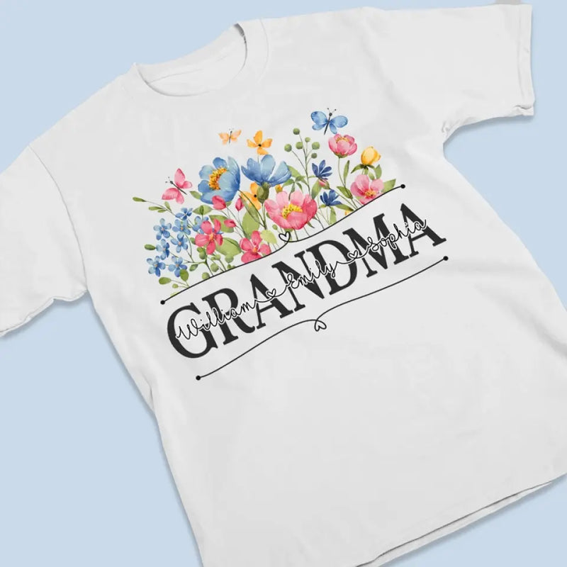Custom Name Grandma Gifts for Women - Personalized Apparel