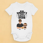 Custom Name Daddy's Little Dude Gifts for Boys - Personalized Baby Onesies