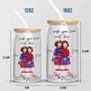 I Wish You Were My Neighbor - Bestie Personalized Custom Glass Cup, Iced Coffee Cup - Gift For Best Friends, BFF, Sisters