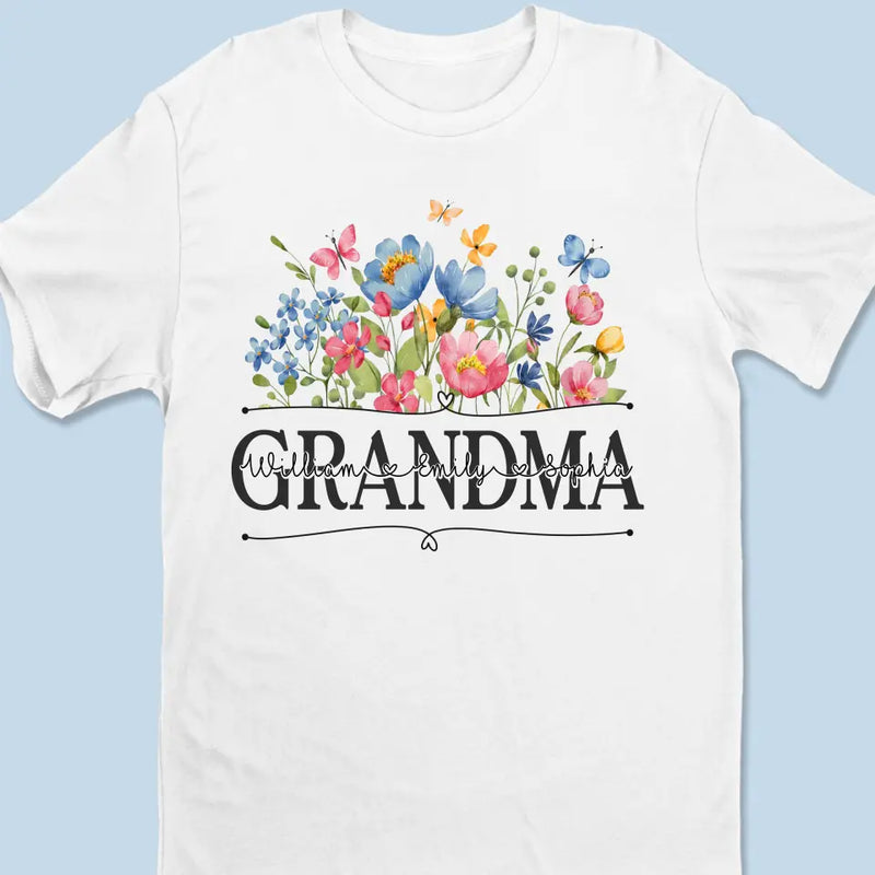 Custom Name Grandma Gifts for Women - Personalized Apparel