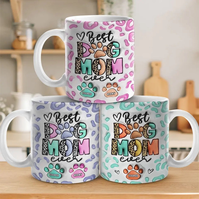 Custom Name Dog Mom Gifts for Women - Personalized Mugs