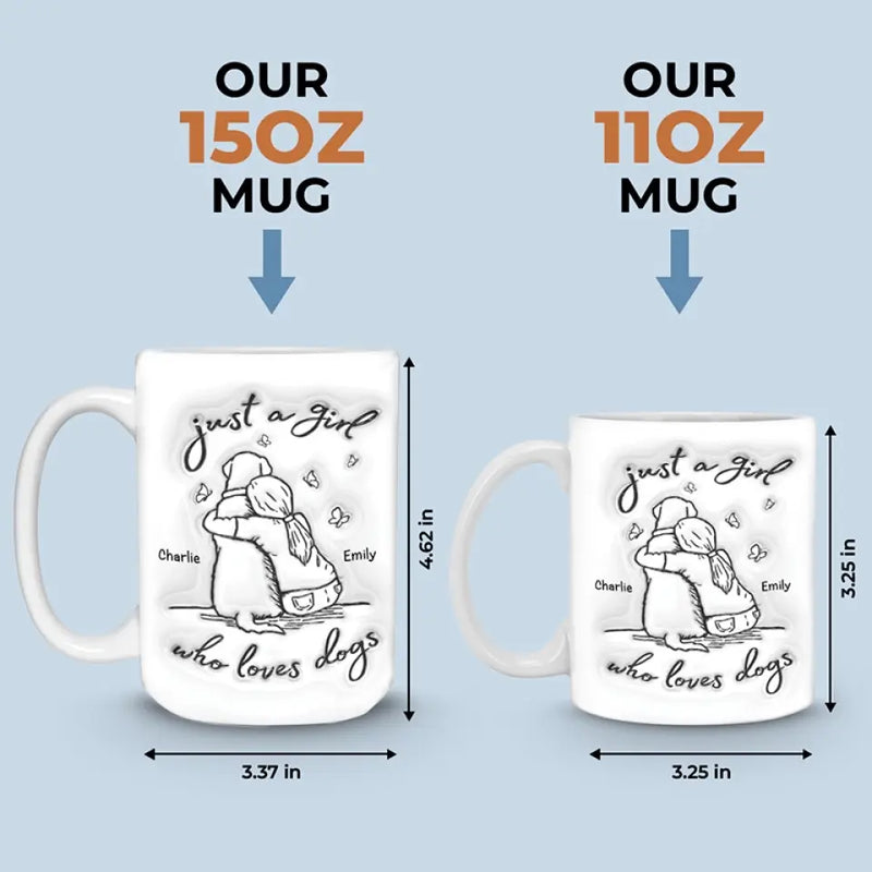 Custom Name Dog Lover Gifts for Women - Personalized Mugs