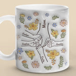 Custom Name Floral Mom Gifts for Mother - Personalized Mugs