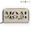 A Mother's Love Is Like A Flower - Family Personalized Custom Leather Long Wallet - Mother's Day, Gift For Mom, Grandma