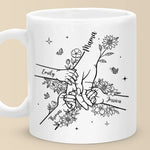 Custom Name Family Flower Gifts - Personalized Mugs