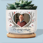 Custom Photo Memorial Tree Decor - Personalized Ceramic Plant Pot