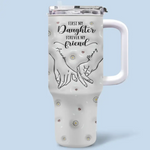 Custom Name Daughter Gifts for Mom - Personalized 40 Oz Tumbler With Handle