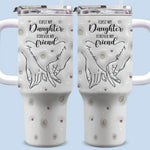 Custom Name Daughter Gifts for Mom - Personalized 40 Oz Tumbler With Handle