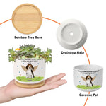Custom Pet Memorial Gifts for Dog Lovers - Personalized Ceramic Plant Pot