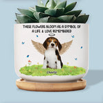 Custom Pet Memorial Gifts for Dog Lovers - Personalized Ceramic Plant Pot