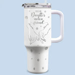 Custom Name Mother Daughter Gifts - Personalized 40 Oz Tumbler With Handle