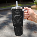 Custom Name Mother Daughter Gifts - Personalized 40 Oz Tumbler With Handle