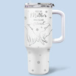 Custom Name Mother Daughter Gifts - Personalized 40 Oz Tumbler With Handle