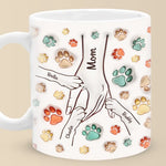 Custom Name Paw Print Pet Gifts for Mom - Personalized Mugs