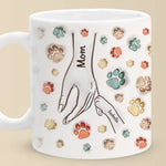 Custom Name Paw Print Pet Gifts for Mom - Personalized Mugs