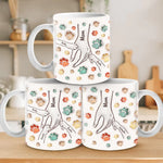 Custom Name Paw Print Pet Gifts for Mom - Personalized Mugs