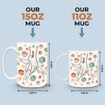 Custom Name Paw Print Pet Gifts for Mom - Personalized Mugs