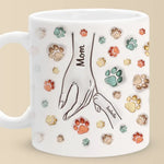Custom Name Paw Print Pet Gifts for Mom - Personalized Mugs
