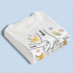 Custom Name Family Flower Gifts for Mom - Personalized Apparel