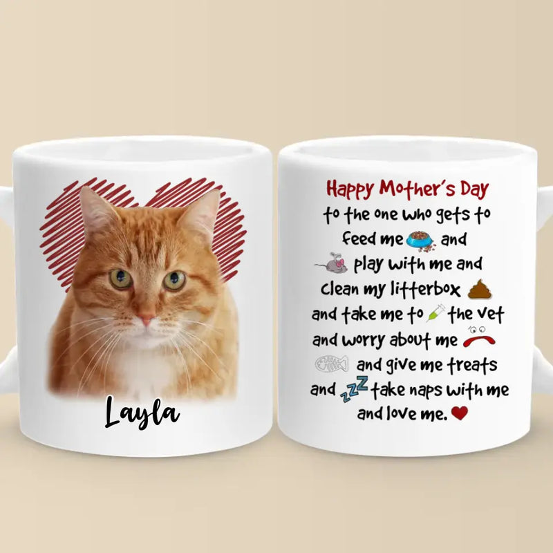 Custom Cat Photo Mother's Day Gifts for Cat Moms - Personalized Mugs