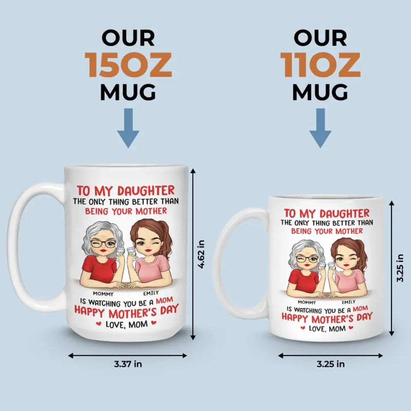 Custom Name Mother Daughter Mother's Day Gifts - Personalized Mugs