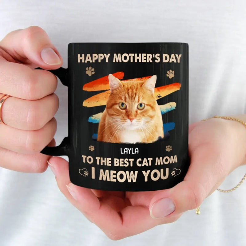 Custom Pet Photo Mother's Day Gifts for Cat Moms - Personalized Mug