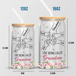 Custom Name Grandma Gifts for Grandmothers - Personalized Glass Cup