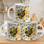 Custom Name Dog Mom Sunflower Gifts - Personalized Mugs