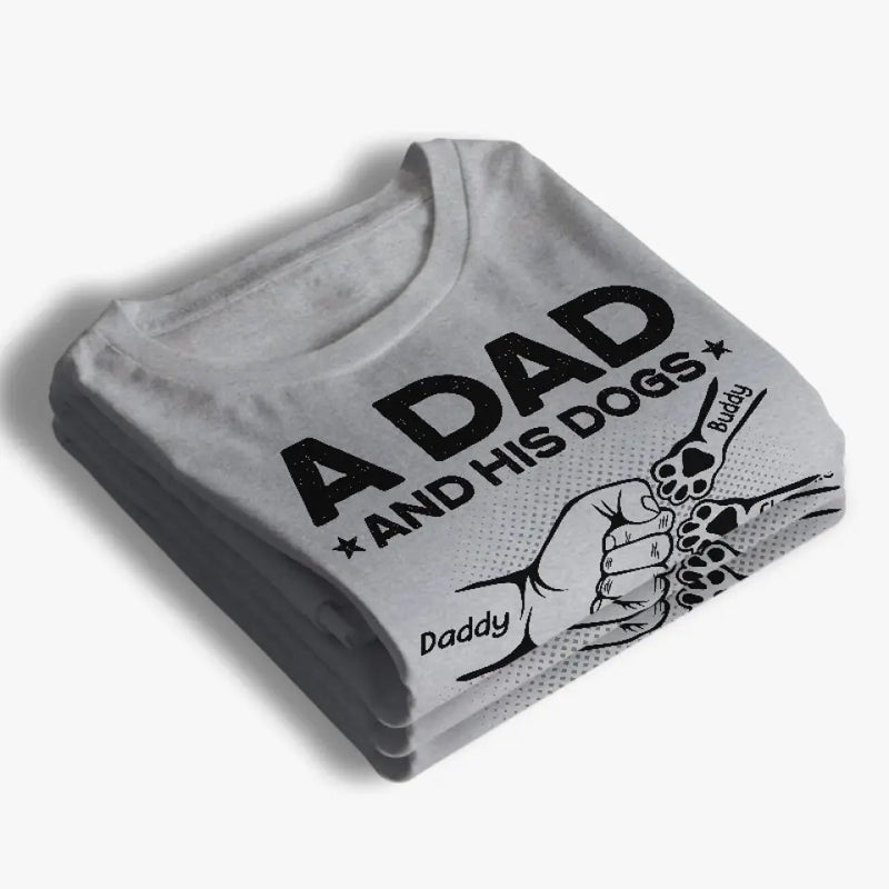 Custom Name Dad and Dog Gifts - Personalized Apparel