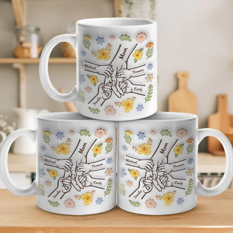 Custom Name Friendship Hand Design Gifts - Personalized Mugs