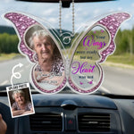 Custom Photo Memorial Butterfly Gifts - Personalized Car Ornament