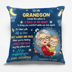 Custom Grandma to Grandson Comfort Gifts - Personalized Pillow