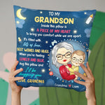 Custom Grandma to Grandson Comfort Gifts - Personalized Pillow