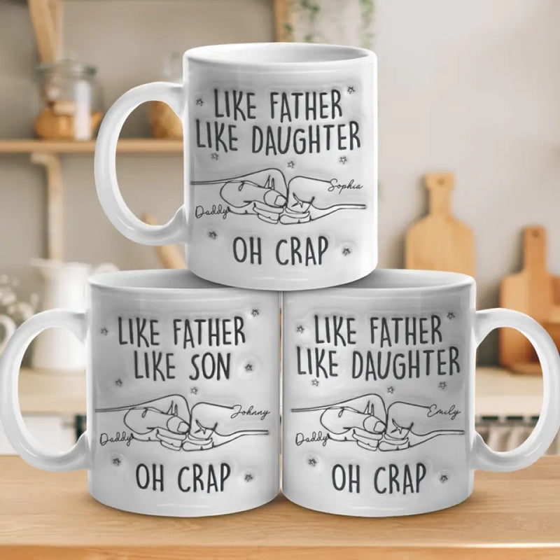 Custom Name Funny Father Daughter Gifts - Personalized Mugs