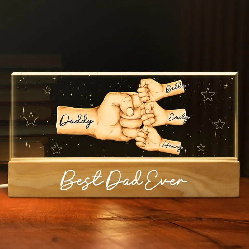 Custom Name Best Dad Gifts for Father - Personalized Acrylic Letters Night Light