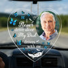 Custom Photo I Never Drive Alone - Memorial Personalized Custom Car Ornament - Acrylic Custom Shaped - Sympathy Gift For Family Members