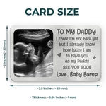 Custom Photo Pregnancy Gifts for Dad - Personalized Aluminum Wallet Card