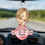 Custom Name Mama and Baby Gifts - Personalized Car Ornament