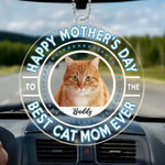 Custom Pet Photo Mother's Day Gifts for Cat Moms - Personalized Car Ornament
