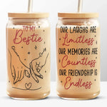 Bestie Friendship Quote Gifts - Glass Cup